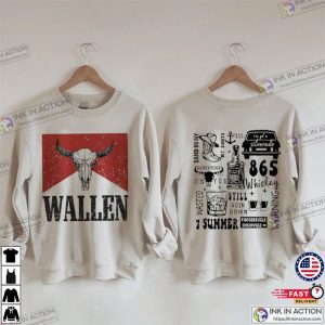 Morgan Wallen T-shirt, Retro 2 Sides Printed Wallen Western Shirts