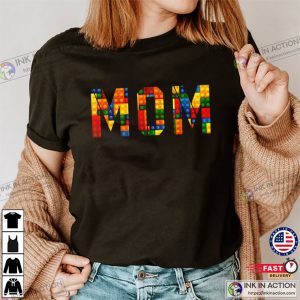 Mothers Day Mom Brick Builder T shirt 4