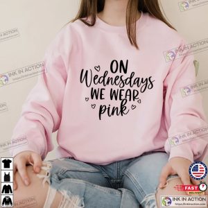 On Wednesday We Wear Pink, Wednesday Shirt, Girls Matching Outfit, Breast Cancer Shirt