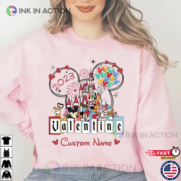 Personalized Disneyland Valentine 2023 Sweatshirt, Matching Valentines Day Shirts
