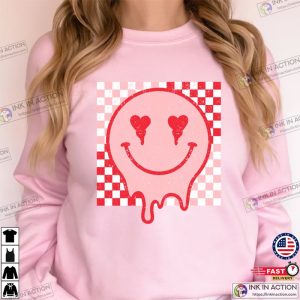 Smiley Face Heart Sweatshirt Cute Valentine Shirt 3