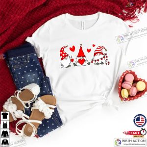 Valentine Gnomes Hearts ShirtValentines Day Shirt For Woman 3
