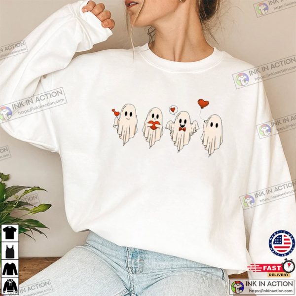 Valentine’s Ghost Sweatshirt, Valentine T-Shirt