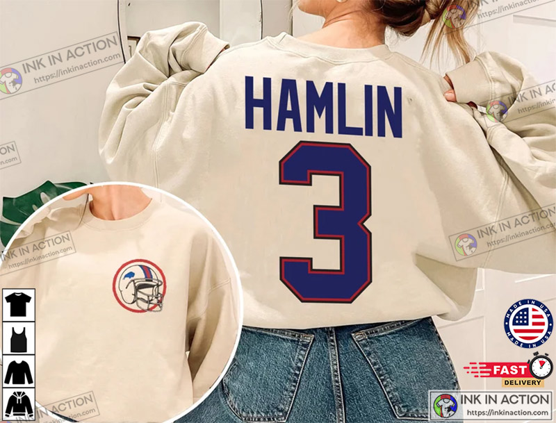 Pray For Damar Hamlin Shirt Buffalo Bills Team Number 3 - Anynee