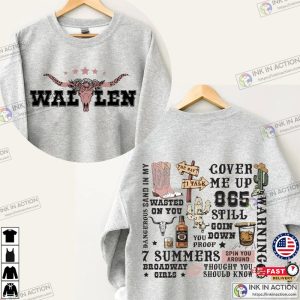 Wallen Western Sweatshirt 2 Sides morgan wallen Shirts 5