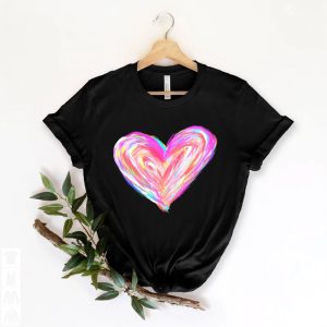 Watercolor Heart Valentine’s Shirt, Valentine’s Day Shirt