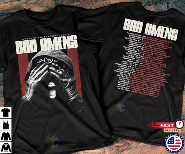 Bad Omens World Tour 2023 T-Shirt, A Tour Of The Concrete Jungle T-Shirt