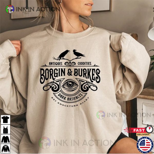 Borgin & Burkes Dark Artefacts Shirt, Wizard Shirt, Book Reading Magic T-shirt