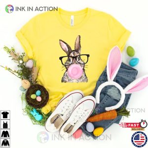 Bunny with Leopard Glasses shirt, Easter T-shirt