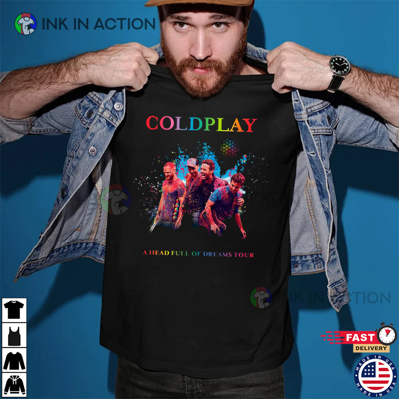 Coldplay Shirt Adult Large Head Full of Dreams 2017