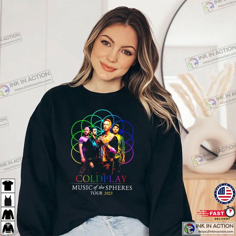 Coldplay Band 2023 Tour T-Shirt Music Of The Spheres World Sweatshirt  Concert Merch Hoodie - AnniversaryTrending