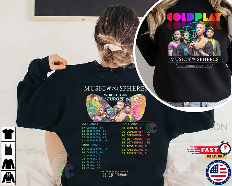 Coldplay World Tour Shirt, Coldplay Music Tour Shirt