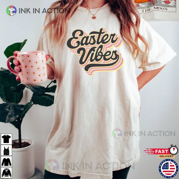 Comfort Colors® Easter Vibes T-shirt, Easter Bunny Shirt