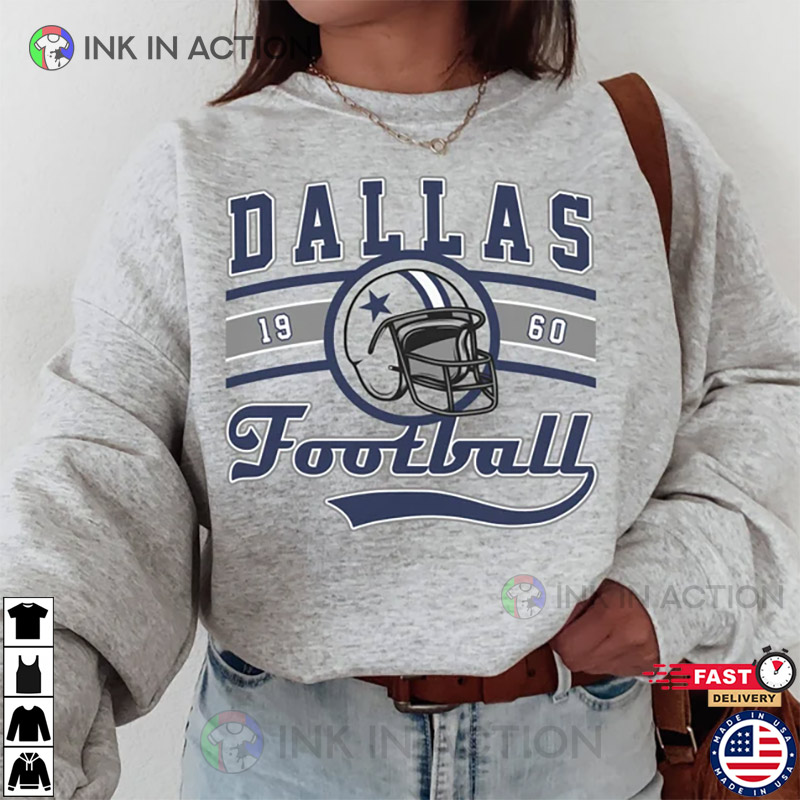 Dallas Cowboys T-shirt, Vintage Style Dallas Football Shirt - Ink In Action