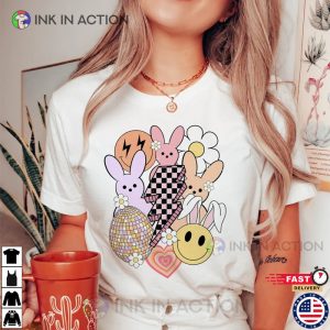 Easter Bunny Smiley Face Shirt Easter Sublimation T Shirt 3