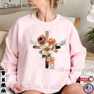 Easter is for Jesus Shirt Floral Cross T shirt 2