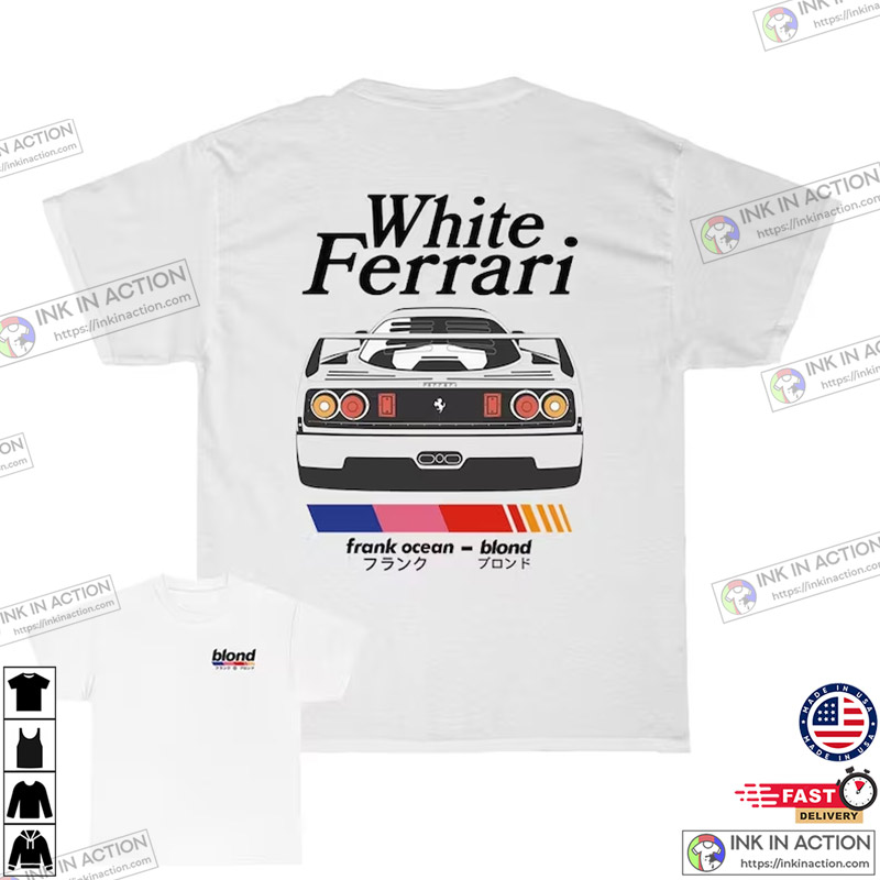 Frank Ocean Blond White Ferrari 2 Sided T-Shirt