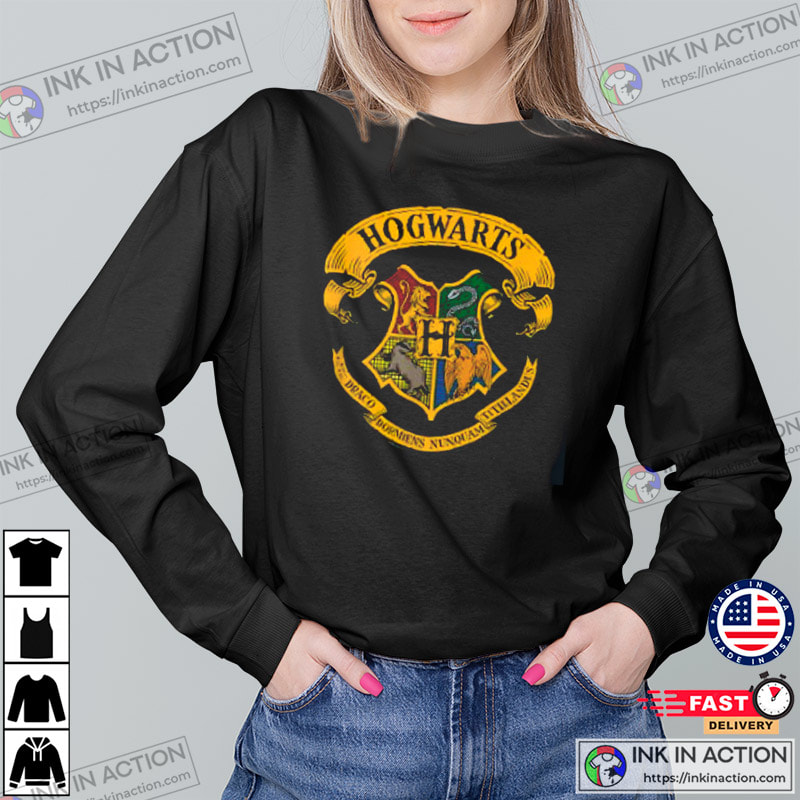 ondergoed Graan Wild Harry Potter Hogwarts Crest T-Shirt - Ink In Action