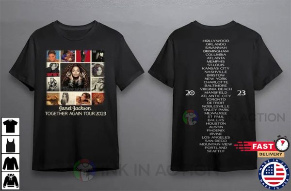 Janet Jackson Together Again Tour 2023 T-shirt