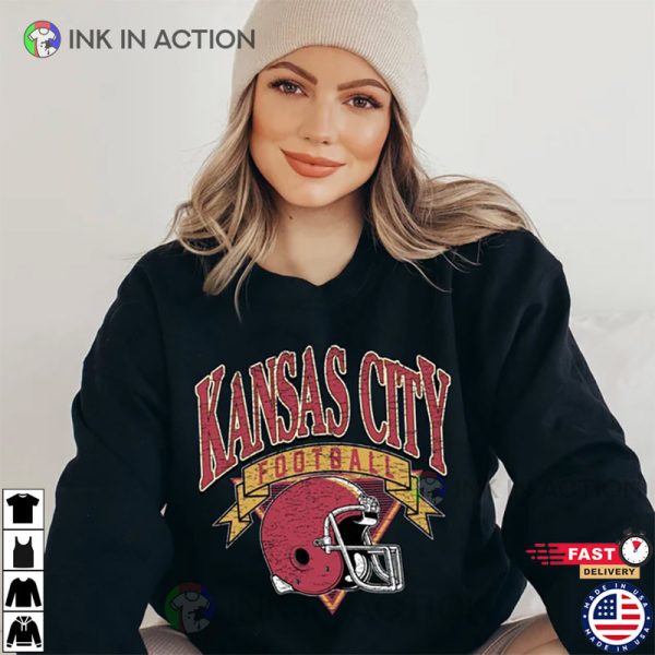 Kansas City Football Helmet T-shirt, Gameday Shirt