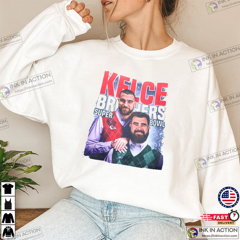 Kelce Superbowl Kelce Brothers Football T-Shirt - Ink In Action