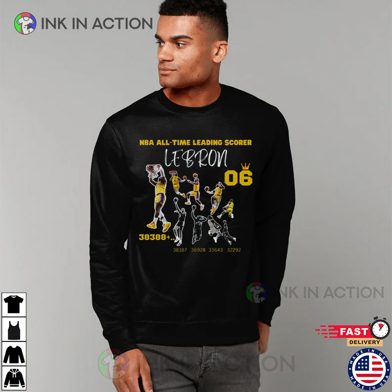 LeBron James t-shirts, sweatshirts 2023: NBA all-time scoring