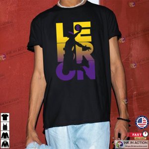 Lebron James Dunking 6 Lakers T-Shirt
