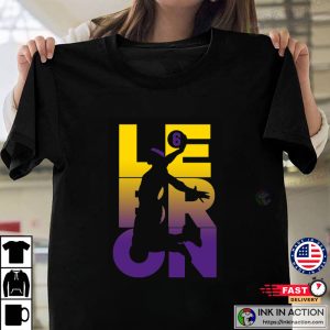 Lebron James Dunking 6 Lakers T Shirt 3