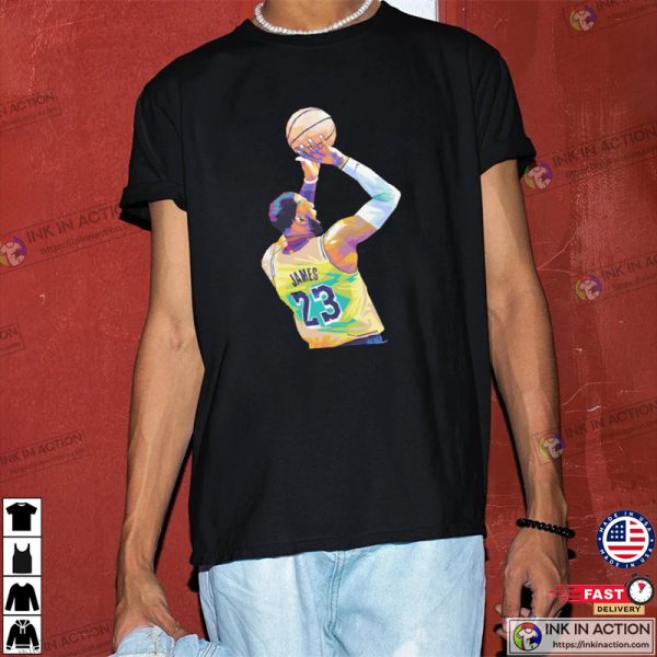 Lebron James Lakers Pop Art Design T-Shirt