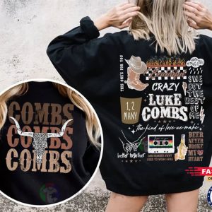 Luke Combs Crazy Bullhead Shirt Country Music T Shirt Music Concert Shirt 3