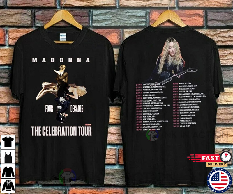 Et kors Stranden Blive kold Madonna Queen Of Pop The Celebration Tour 2023 T-Shirt - Ink In Action
