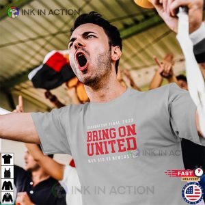 Manchester United Carabao Cup Final 2023 Bring On United Fan Shirt Ink In Action