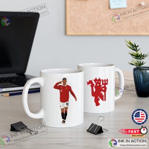 Manchester United Marcus Rashford Goal Celebration Coffee Mug