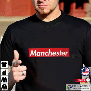Manchester is Red Manchester United Soccer Gift T shirt 2 Ink In Action