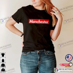 Manchester is Red Manchester United Soccer Gift T shirt 3 Ink In Action