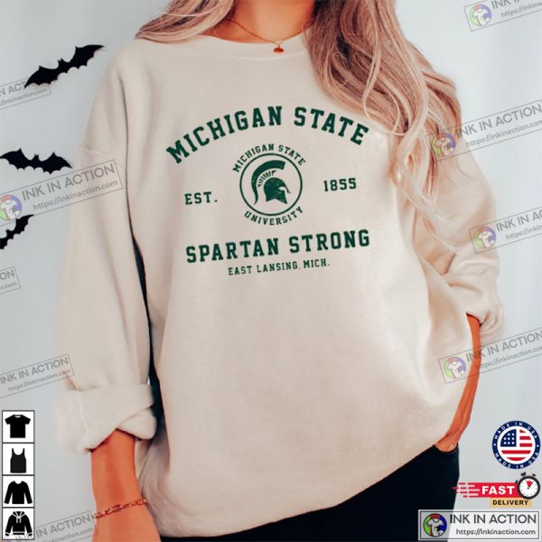 Michigan Old School Style Shirt, Spartan Strong Shirt