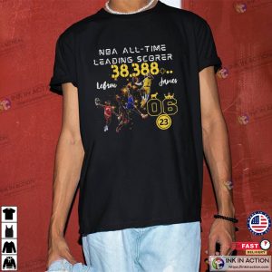 NBA All Time Leading scorer T Shirt King Of Basketball Lebron James T shirt 2