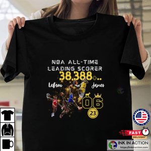 NBA All Time Leading scorer T Shirt King Of Basketball Lebron James T shirt 3