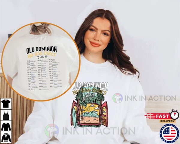 Old Dominion No Bad Vibes Tour Shirt, Old Dominion 2023 Tour Shirt