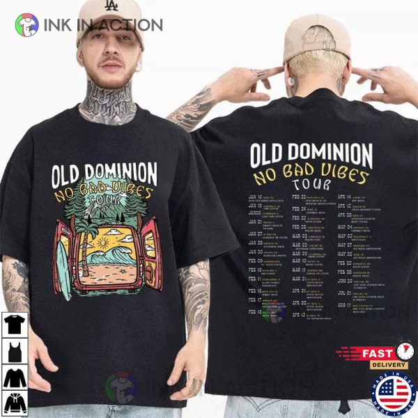 Old Dominion No Bad Vibes Tour Shirt, Old Dominion 2023 Tour Shirt
