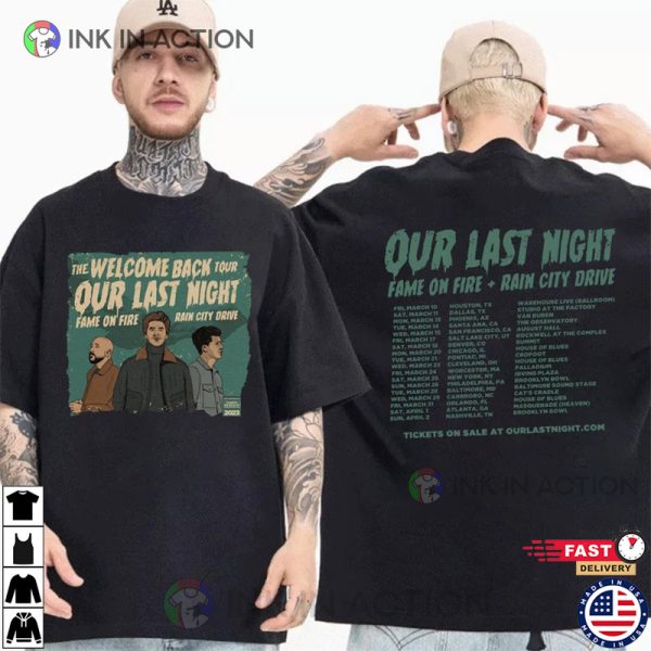 Our Last Night Band Tour 2023 T-Shirt