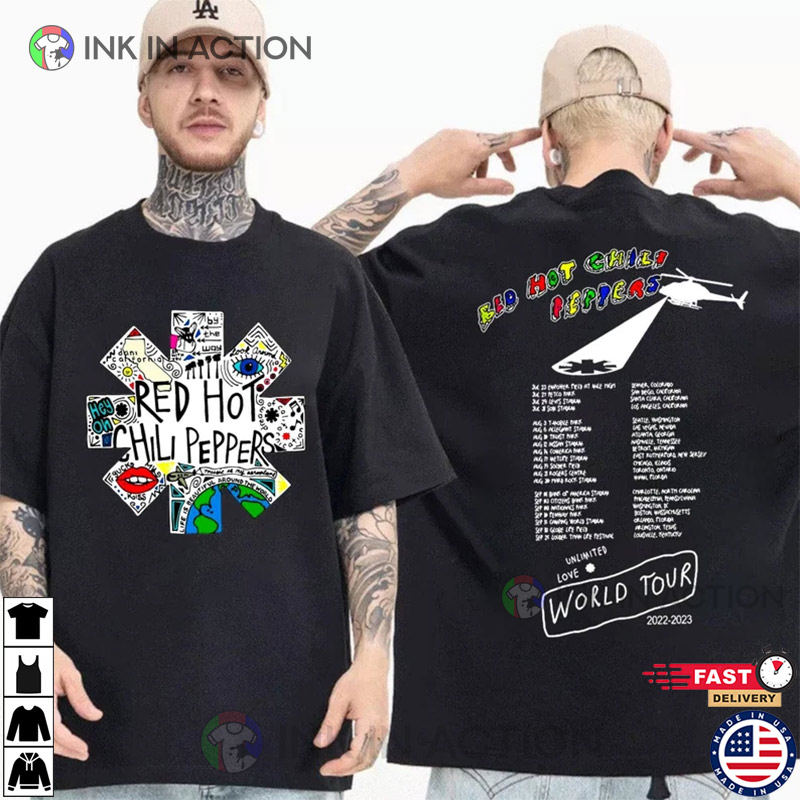 Red Hot Chili Peppers Unlimited Love World Tour 2022 2023 Shirt - Print  your thoughts. Tell your stories.