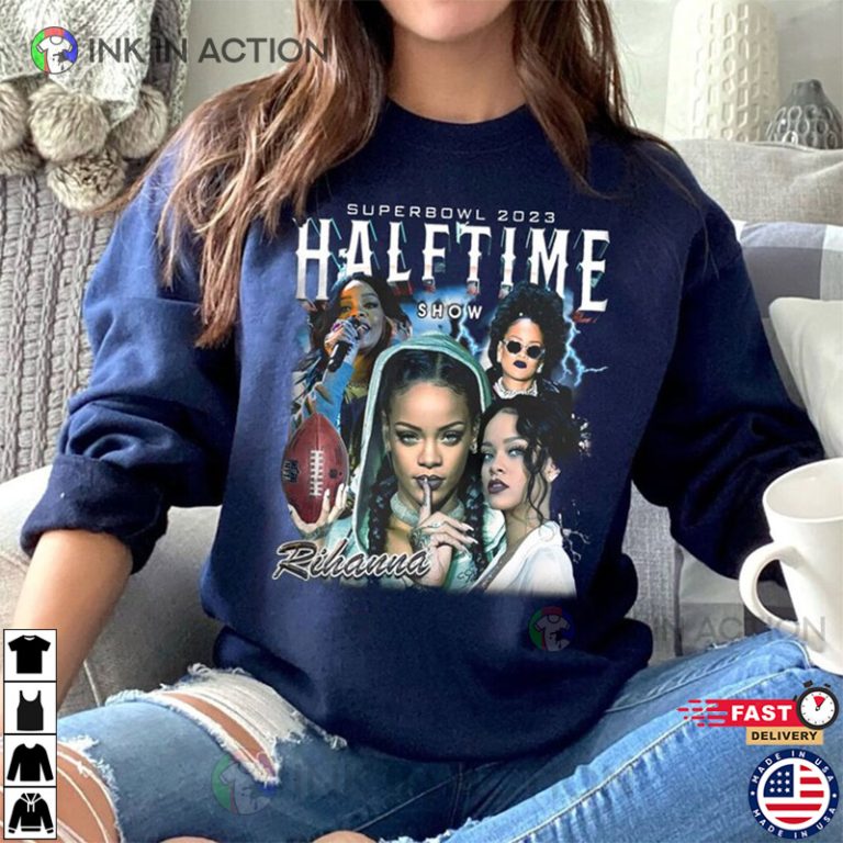 Rihanna Super Bowl 2023 Half Time Vintage Shirt - Ink In Action