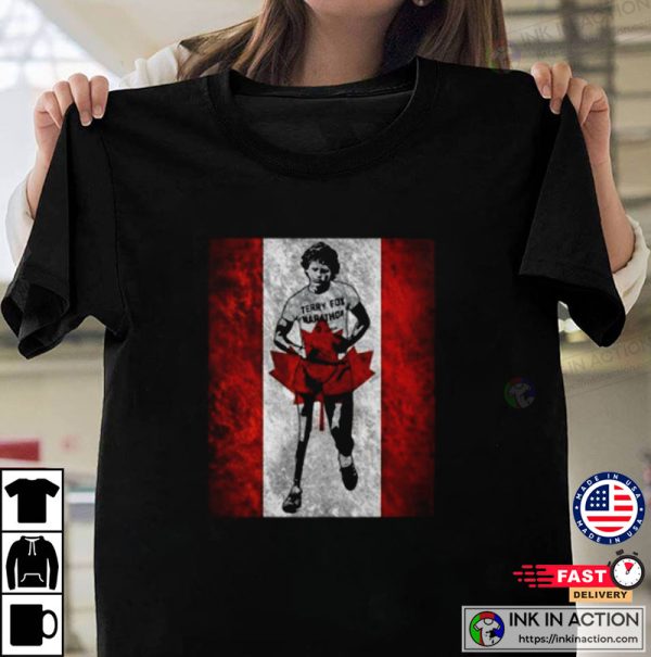 Terry Fox Canadian Flag T-Shirt