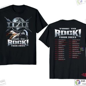 Tesla Band Shirt Tesla Time To Rock 2023 Tour Shirt 1