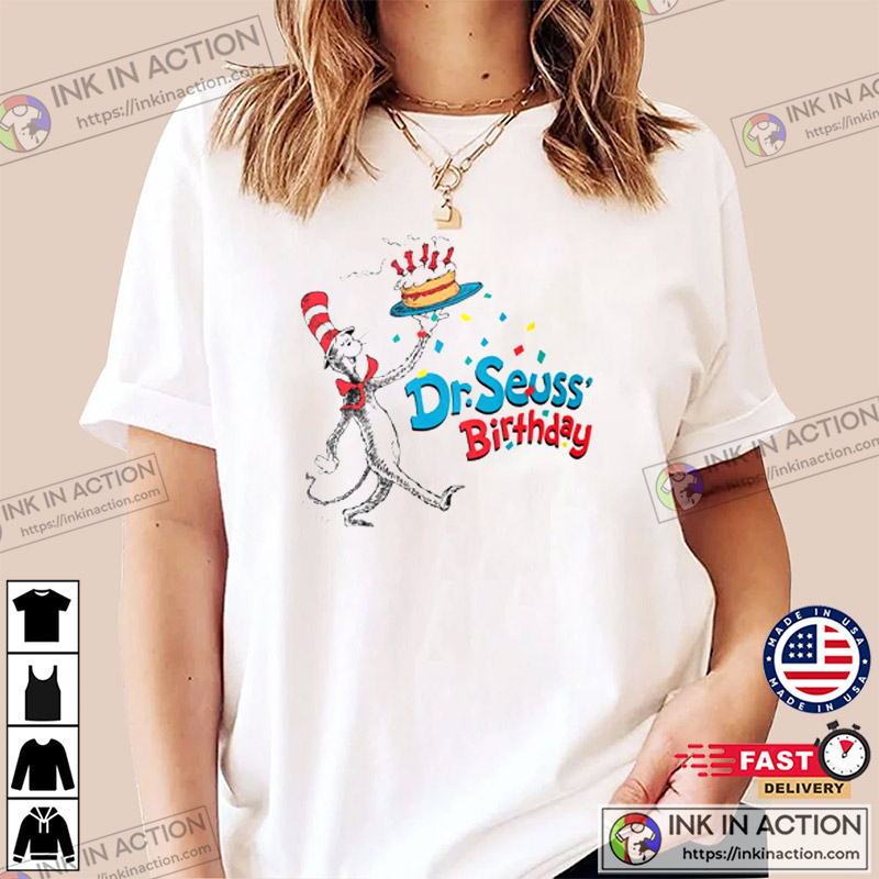 The Cat in the Hat, Dr. Seuss's Birthday T-Shirt