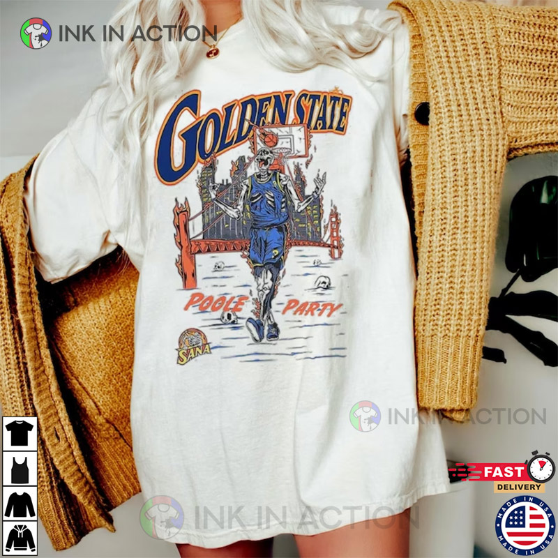 Golden State Warriors Vintage 90's Heavyweight NBA Hoodie Navy / L