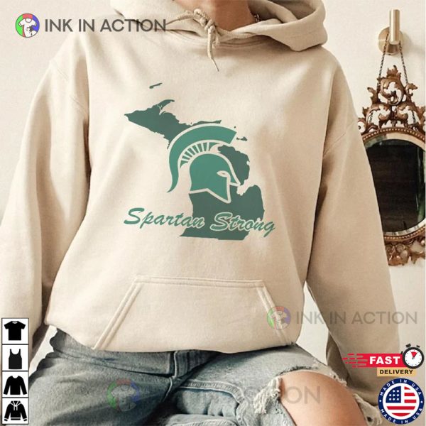 We Are All Spartans Donate For Spartan Strong Fund, Stay Safe Michigan Spartans T-shirt