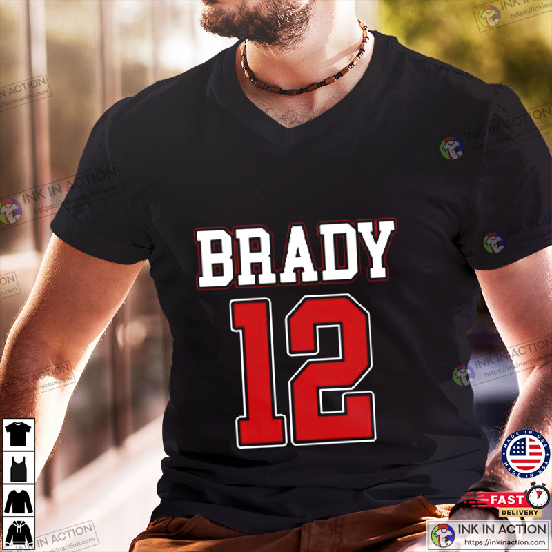 Tom Brady Number 12 NFL GOAT Fan Unisex T-Shirt - Ink In Action