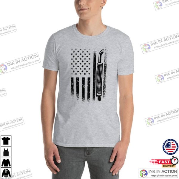 American Truck Driver, USA Flag Trucker Shirt